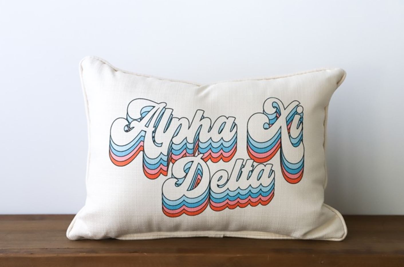 Movin' & Groovin' Sorority Piped Pillow - Alpha Xi Delta