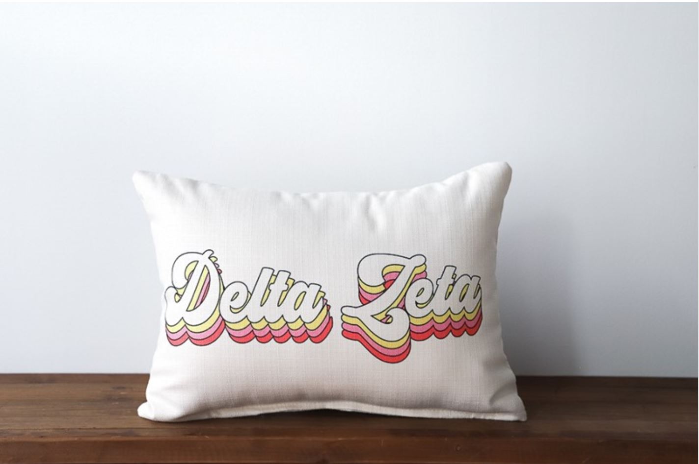 Movin' & Groovin' Sorority Piped Pillow - Delta Zeta